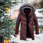 ❄️ Men's Warm Hooded Long Jacket for Cold Weather