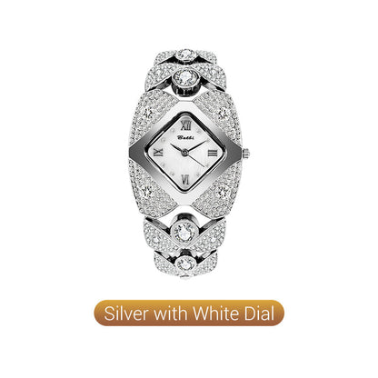 ✨🕰️Women's Retro Quartz Watch with Sparkling Rhinestones