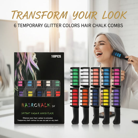 ⏳Black Friday Sale!🚨 Lowest Price Ever, Don't Miss Out! 🌈Festive Fun Hair Chalk Combs