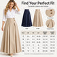 Women's High-Waisted Pleated A-Line Maxi Skirt
