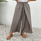 Women's Printed Wide-Leg Drawstring Trousers