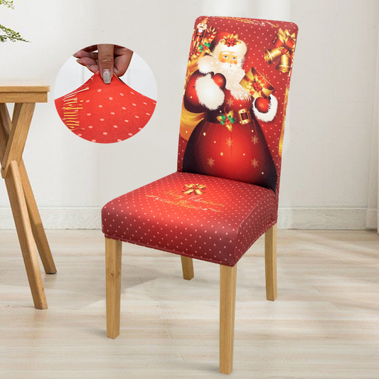 High-Stretch Christmas Printed Chair Cover