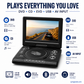 📺 7.8" HD Portable DVD/EVD Player – Large Screen, Rechargeable & Compatible with DVD/CD/USB/SD – Perfect for Home & Travel