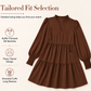 Women's V-Neck Tiered Ruffle Mini Dress
