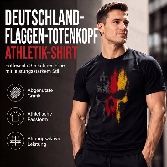 Men's German Flag Skull T-Shirt
