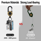 🔑Retractable Carabiner Keychain – 65cm steel lanyard, 100,000 pull cycles. Lightweight & sturdy.