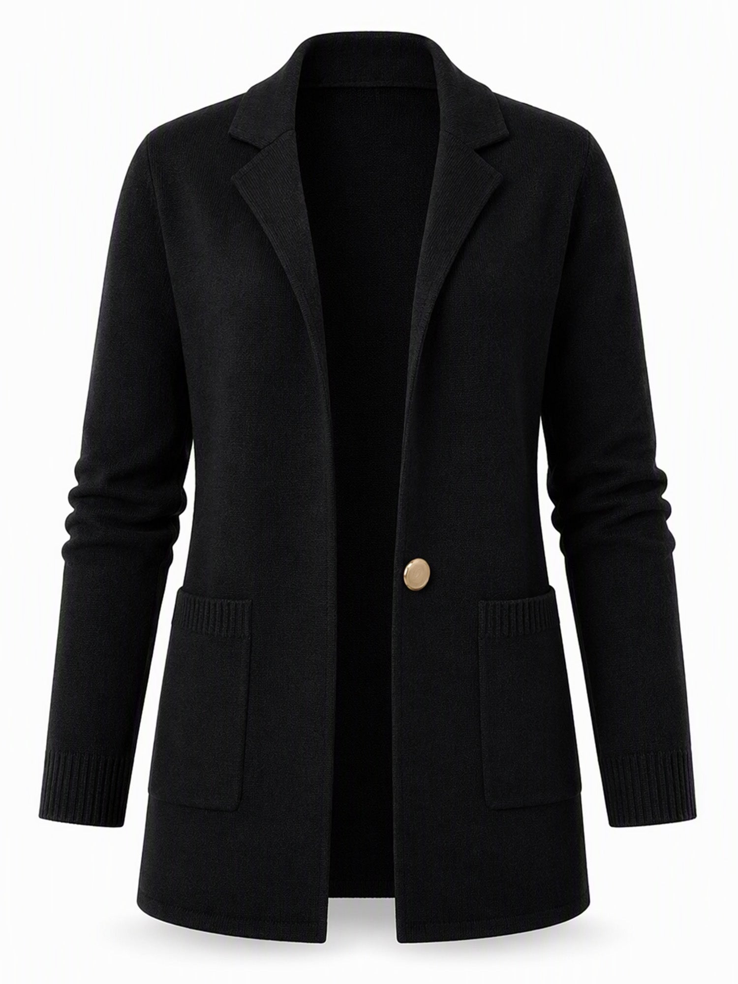Women's Lapel Collar Knit Cardigan