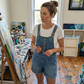 💙 Loose denim shorts for women, adjustable straps and spacious pockets S-2XL