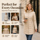 ❄️Warmth Without the Bulk | Women's Plush-Lined Hooded Mid-Length Coat⚡ Free Shipping