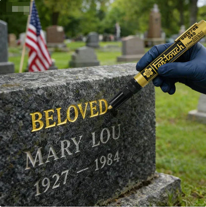 🐦Golden Tombstone Marker Pen for Restoring Faded Grave Inscriptions