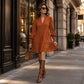 Women's V-Neck Tiered Ruffle Mini Dress