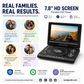 📺 7.8" HD Portable DVD/EVD Player – Large Screen, Rechargeable & Compatible with DVD/CD/USB/SD – Perfect for Home & Travel