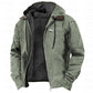 ⏳📢Men’s Plush-Lined Hooded Work Jacket