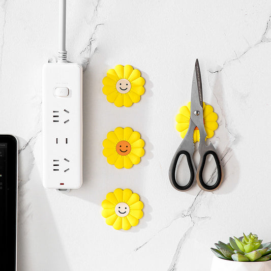 Wall-mounted magnetic sunflower hook（ no drilling required）