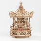 DIY Wooden Puzzles Carousel Music Box