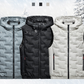 Men’s Slim-Fit Hooded Waistcoat - Sleeveless Front-Zip Gilet, Cozy