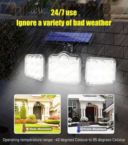 🎁 Hot Sale 49% OFF 🔥Three Heads Solar Wall Light