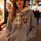 🐮🎁Cute Highland Cow Cozy Fleece-Lined Hooded Sweatshirt