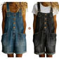 💙 Loose denim shorts for women, adjustable straps and spacious pockets S-2XL