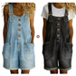 💙 Loose denim shorts for women, adjustable straps and spacious pockets S-2XL