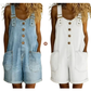 💙 Loose denim shorts for women, adjustable straps and spacious pockets S-2XL