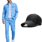 Men's Geometric Print Full-Zip Jacket & Pants Set
