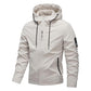 🎁New arrival 50% OFF💥Men's Solid Color Waterproof Windproof Drawstring Zip-up Hoodie Jacket