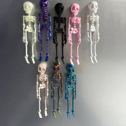 🎃Halloween Hot Sale 💀✨3D Printed Vintage Skeleton Magnetic Figurine 🎃