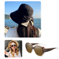👒 LIMITED-TIME 50% OFF! ✨ Women's Bowknot Wide Brim Sun Hat – Foldable, 360° Protection 🎀
