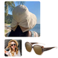 👒 LIMITED-TIME 50% OFF! ✨ Women's Bowknot Wide Brim Sun Hat – Foldable, 360° Protection 🎀