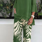 📢📢50% OFF !! ⏰Women's Elegant Flowy Top & Printed Pants Set