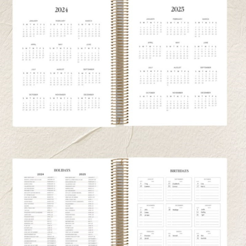 2024-2025 Tages-/Wochenplaner Spiralhefte