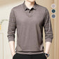 Men's Faux Two Piece Lapel Long-Sleeve Tops