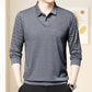 Men's Faux Two Piece Lapel Long-Sleeve Tops