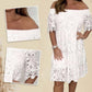 🔥Summer Hot Sale 50% Off 😍Handmade Lace Hollow Patchwork Strapless Dress
