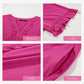 Women's V Neck Ruffle Casual A-Line Flowy Swing Shift Dress