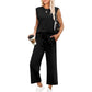 🌺 Hot Sale 49% OFF🌺 New Women's  Sleeveless Top & Wide-Leg Pants 2-Piece Set