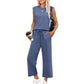 🌺 Hot Sale 49% OFF🌺 New Women's  Sleeveless Top & Wide-Leg Pants 2-Piece Set