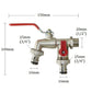 Universal Stainless Steel Double Outlet Garden Water Faucet