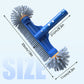 Effective Pool Cleaning Brush Head with Round Ends