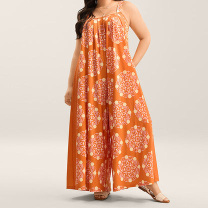 Adjustable Strap Loose Jumpsuit