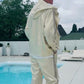 Women’s Stylish Long Sleeve Jacket & High Waist Pants 2-Piece Set