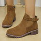 🔥Women's Solid Elastic Low Heel Ankle Boots