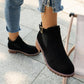 🔥Women's Solid Elastic Low Heel Ankle Boots