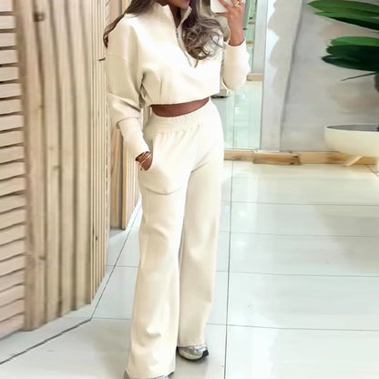 Women’s Pullover Top & High Waist Pants Set