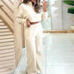 Women’s Pullover Top & High Waist Pants Set