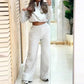 Women’s Pullover Top & High Waist Pants Set