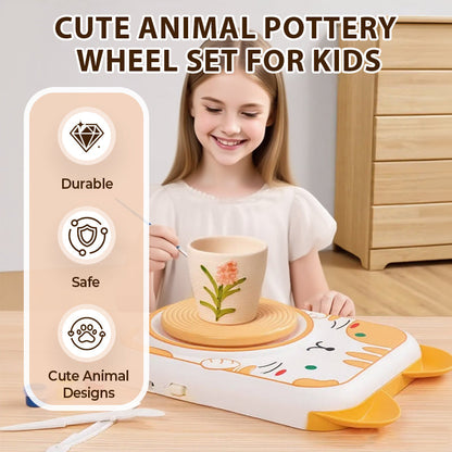 Cute Animal Pottery Wheel Set for Kids