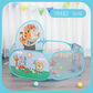 Foldable Children Ball Pool with Basketball Hoop