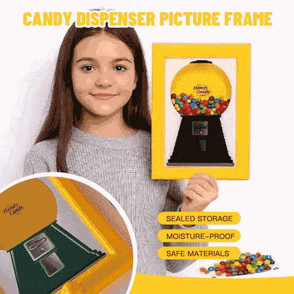 🔥HOT SALE 🎁Double the Fun! 🖼️🍬 Candy Dispenser Picture Frame - Wall Mount or Tabletop